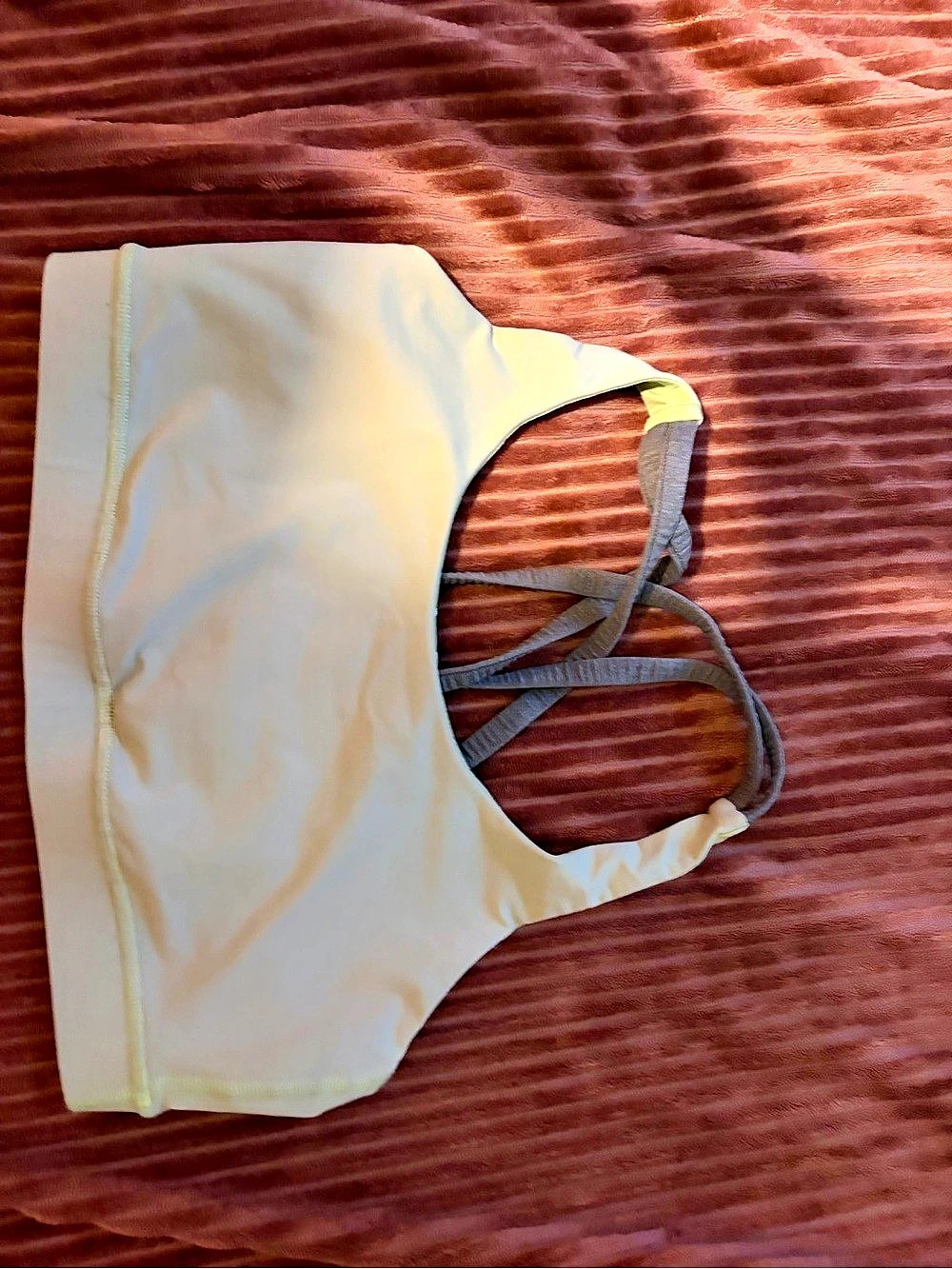 Lululemon Free to Be Bra - Wild Sports Bra in Yellow & Green